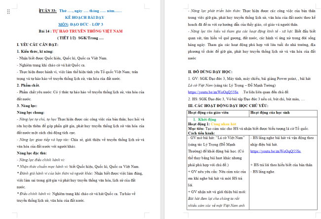 PowerPoint Đạo đức 3 Bài 14: Tự hào truyền thống Việt Nam