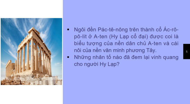 PowerPoint Lịch sử 6 Bài 10: Hy Lạp cổ đại