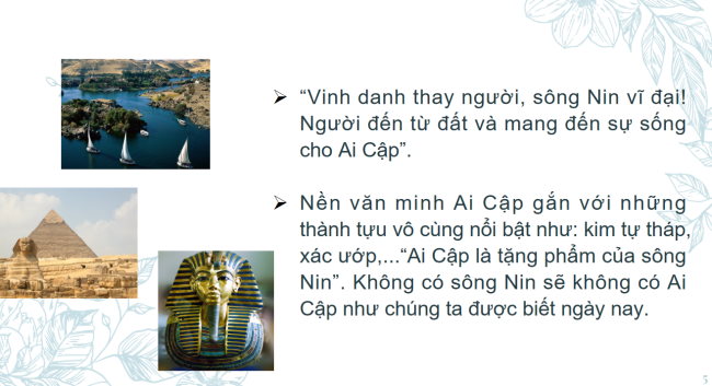 PowerPoint Lịch sử 6 Bài 6: Ai Cập cổ đại