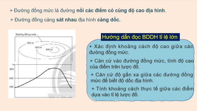 PowerPoint Địa lí 6 Bài 11: Thực hành đọc lược đồ địa hình tỉ lệ lớn và lát cắt địa hình đơn giản