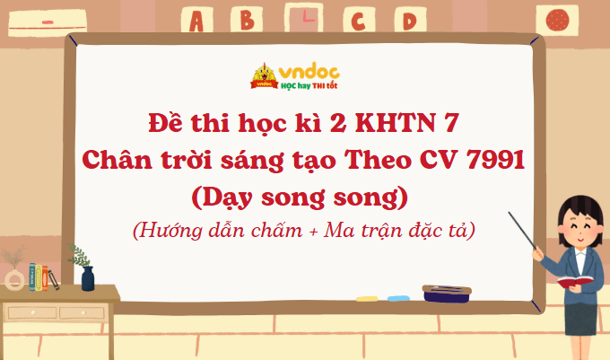 Đề thi học kì 2 KHTN 7 Chân trời sáng tạo Theo CV 7991 (Dạy song song)
