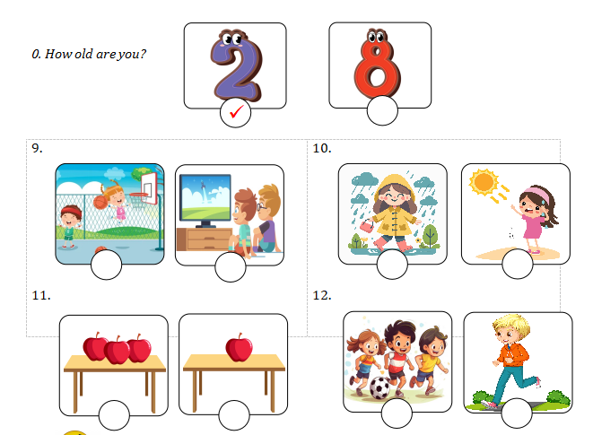 Đề thi cuối kì 2 lớp 3 môn tiếng Anh sách Wonderful World minh họa 2