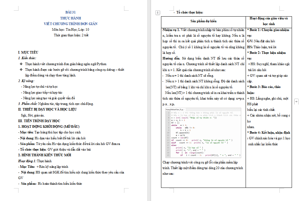 Thực hành viết chương trình đơn giản
