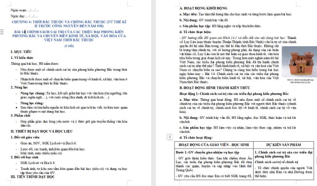 Giáo án Lịch sử lớp 6 Bài 14