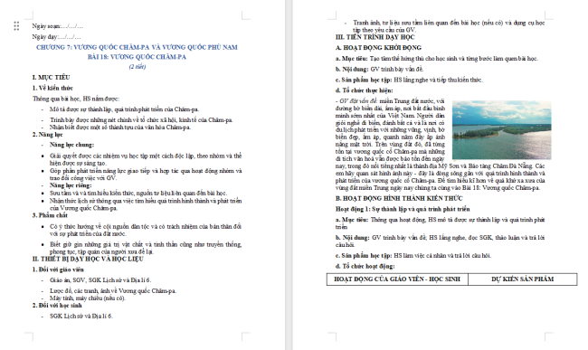 Giáo án Lịch sử lớp 6 Bài 18