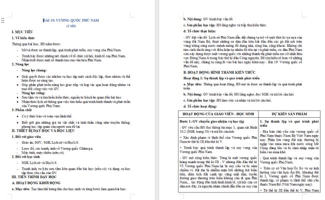 Giáo án Lịch sử lớp 6 Bài 19