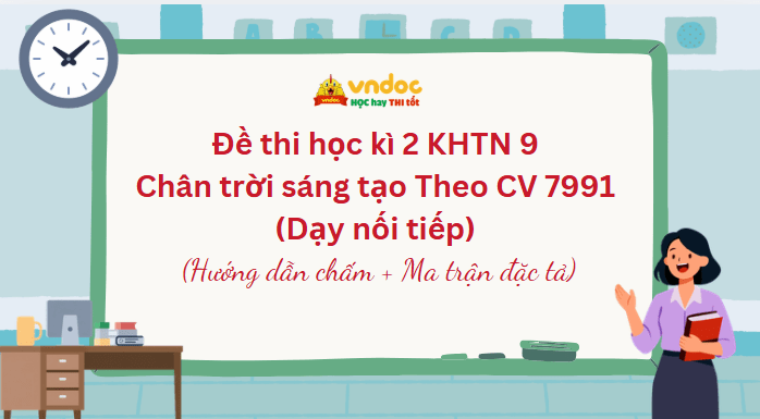 Đề thi học kì 2 KHTN 9 Chân trời sáng tạo Theo CV 7991 (Dạy nối tiếp) 