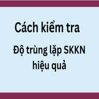 Cách kiểm tra độ trùng lặp SKKN hiệu quả