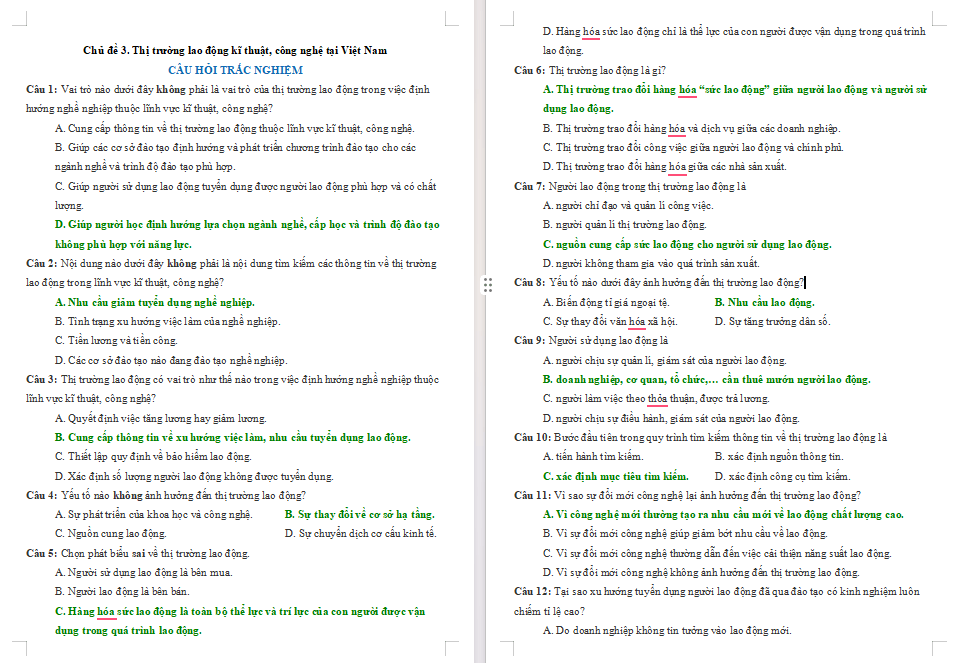 Công nghệ 9 Định hướng nghề nghiệp Bài 3