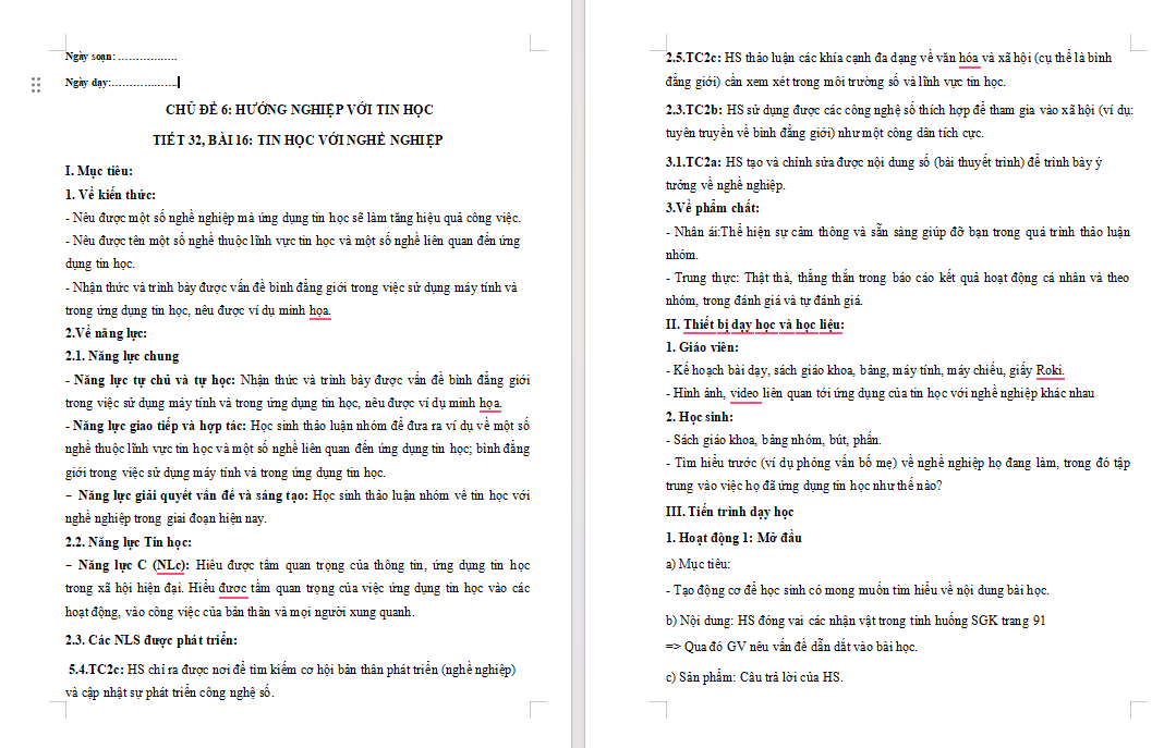 Tin học với nghề nghiệp