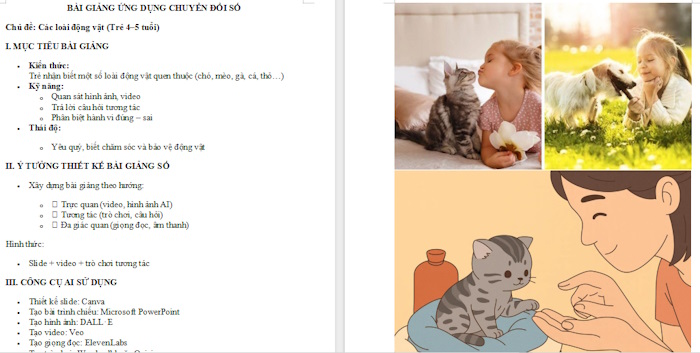 Sử dụng công cụ AI để thiết kế học liệu số hấp dẫn và trực quan