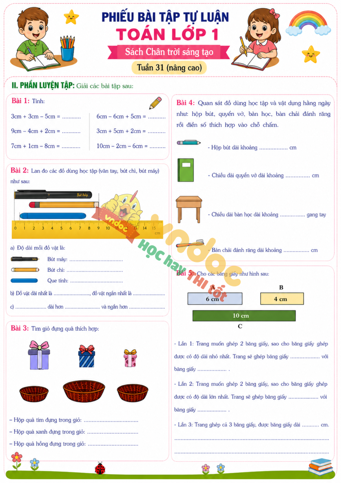 bai tap cuoi tuan mon toan 1 tuan 31 nang cao ctst 1*934029