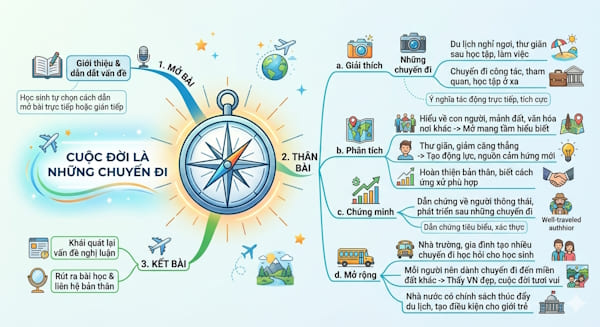 Viết đoạn văn nghị luận xã hội 200 chữ bàn về cuộc đời là những chuyến đi