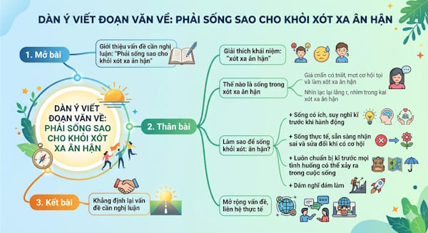Nghị luận xã hội phải sống sao cho khỏi xót xa ân hận