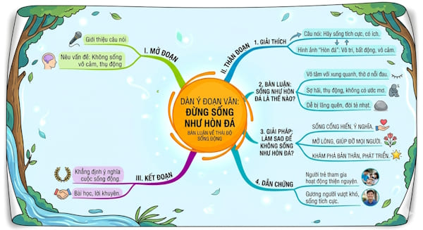 Viết đoạn văn nghị luận xã hội 200 chữ bàn về đừng sống như hòn đá