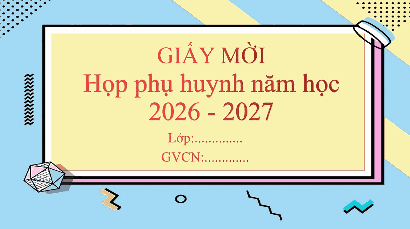 Thư mời họp phụ huynh đầu năm