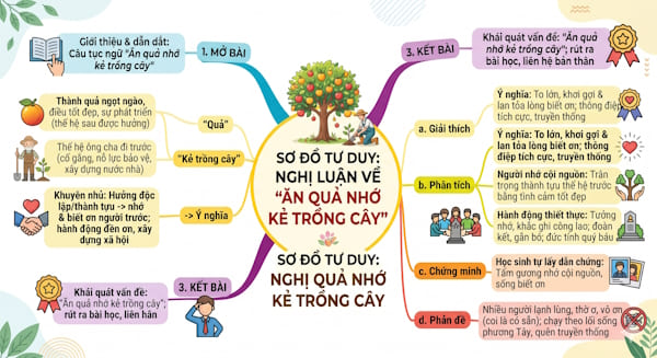 Đoạn văn nghị luận bàn về đạo lý Ăn quả nhớ kẻ trồng cây