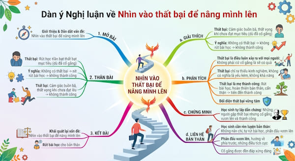 Đoạn văn nghị luận xã hội 200 chữ bàn về nhìn vào thất bại để nâng mình lên