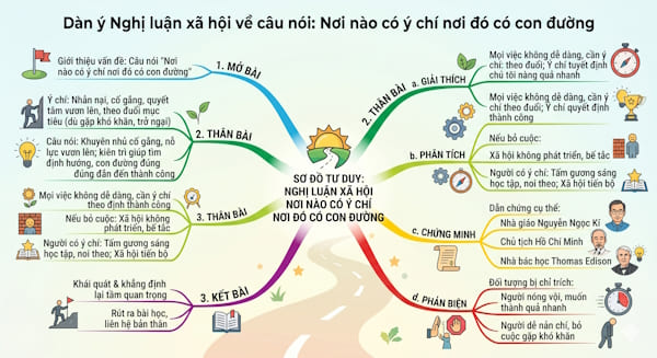 Nghị luận xã hội về câu nói Nơi nào có ý chí nơi đó có con đường