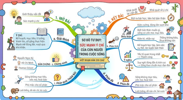 Viết đoạn văn 200 chữ về sức mạnh ý chí của con người trong cuộc sống
