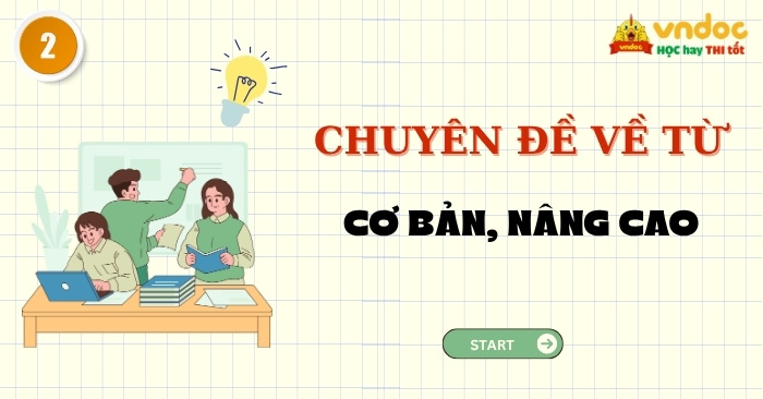 Trọn bộ Chuyên đề về Từ lớp 2 Có đáp án (Cơ bản, Nâng cao)