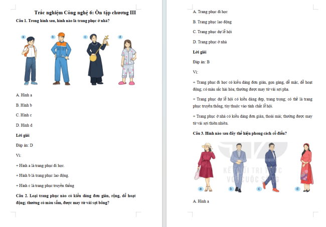 Trắc nghiệm Công nghệ 6 Ôn tập chương III