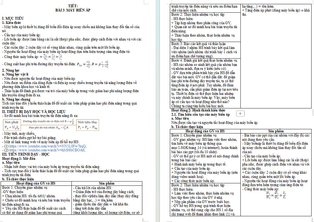 Giáo án word Chuyên đề Vật lí 12 KNTT Bài 3