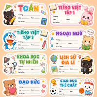 Câu lệnh thiết kế nhãn vở học sinh dễ thương trên ChatGPT