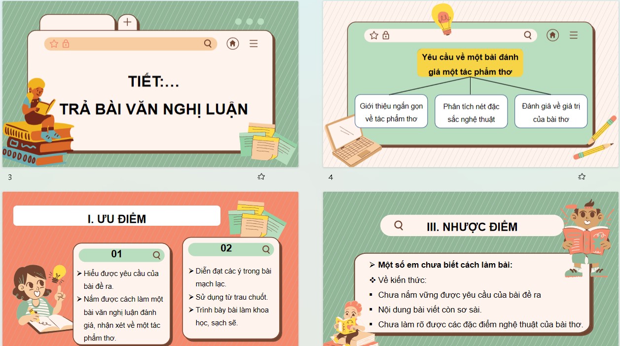 Giáo án PPT Văn 10 Kết nối tri thức Bài 2 Tiết trả bài