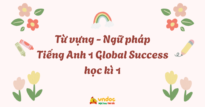 Từ vựng - Ngữ pháp Tiếng Anh lớp 1 Global Success học kì 1