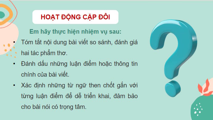 Ngữ văn 12 Bài 2: Trình bày kết quả so sánh đánh giá hai tác phẩm thơ