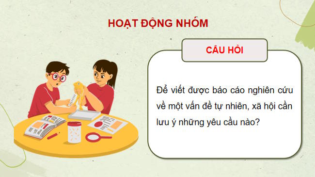 Ngữ văn 12 Bài 5: Viết báo cáo nghiên cứu về một vấn đề tự nhiên xã hội