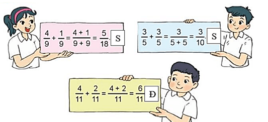 Toán lớp 4 Kết nối tri thức Bài 60: Phép cộng phân số (trang 74, 75, 76, 77, 78, 79 Tập 2) | Giải Toán lớp 4