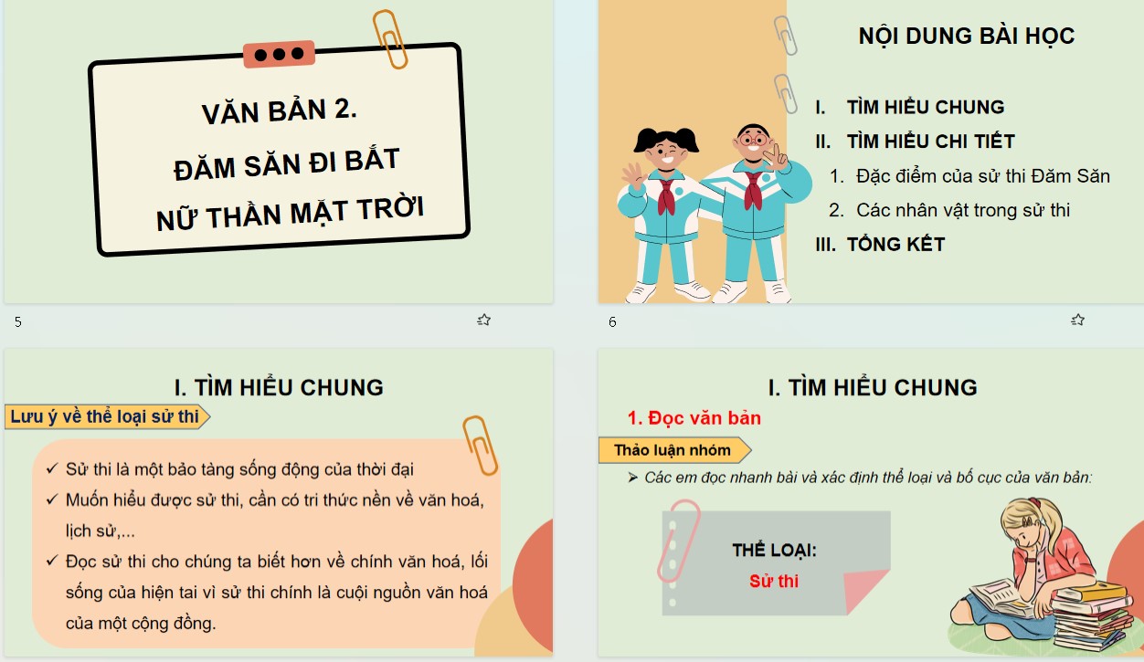 Giáo án PPT Văn 10 Kết nối tri thức Bài Đăm Săn đi bắt Nữ Thần Mặt Trời