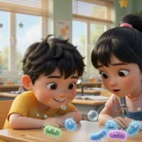 Video mở đầu Khoa học 5 Bài 18: Vi khuẩn xung quanh chúng ta (AI)