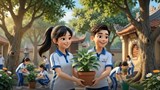 Video mở đầu Hoạt động trải nghiệm 8 Chủ đề 6 Bài 1: Tham gia các hoạt động giáo dục truyền thống và phát triển cộng đồng ở địa phương (AI) 