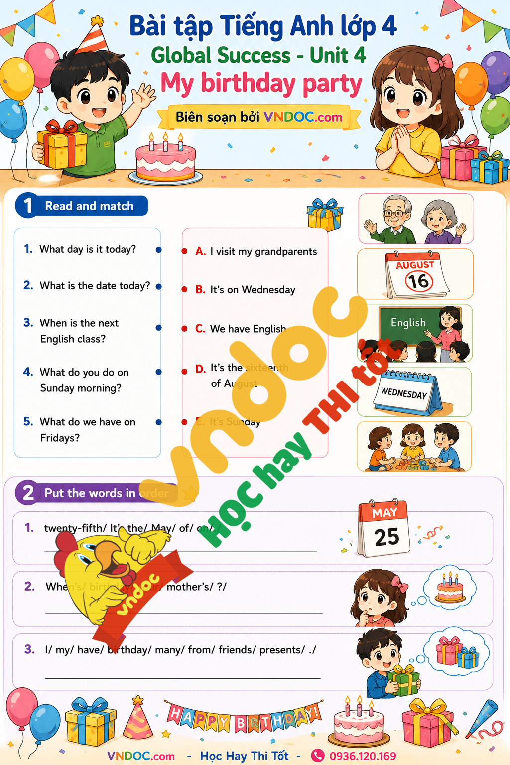 Ngữ pháp Unit 4 lớp 4 Global Success
