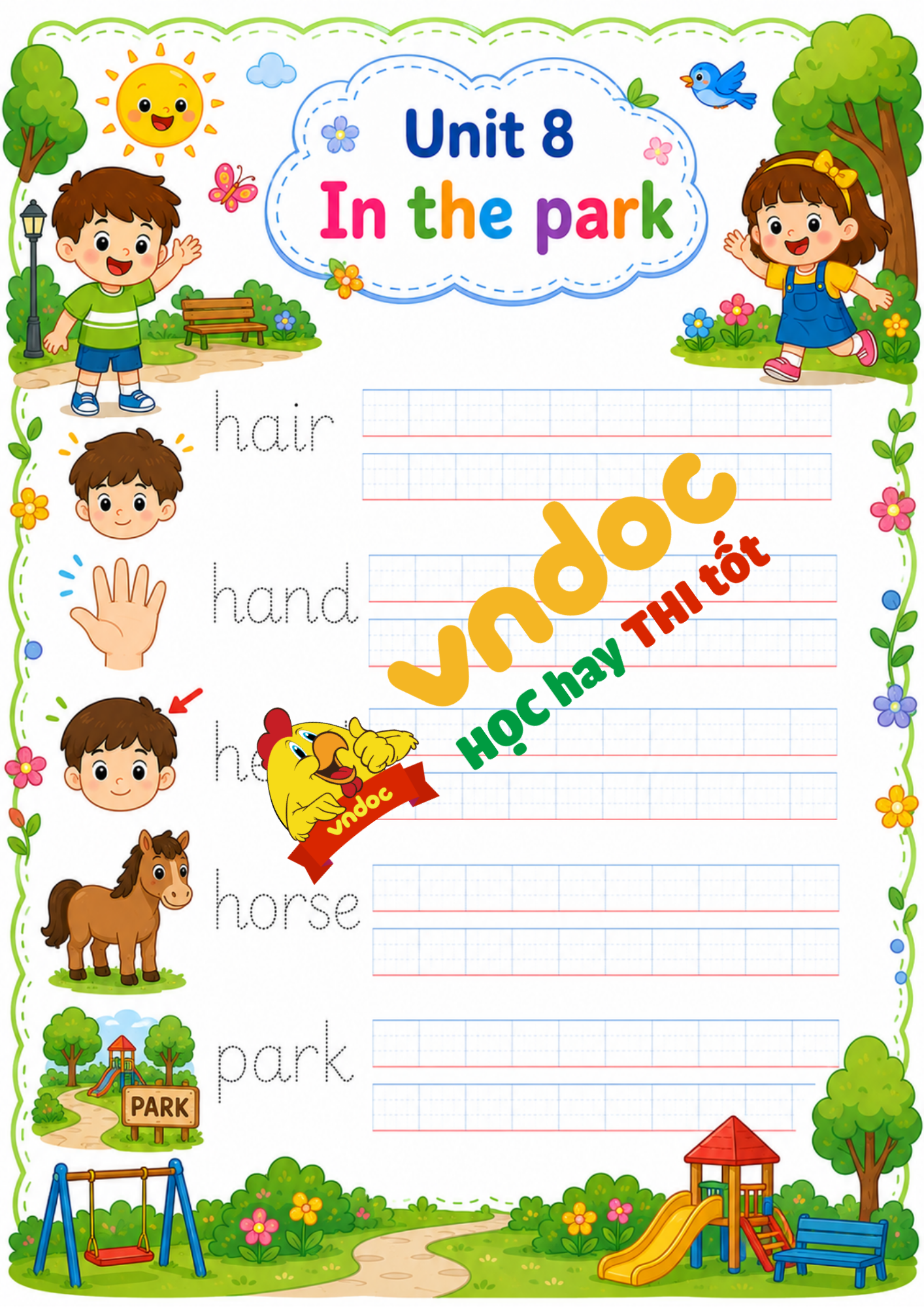 Tập viết tiếng Anh 1 Global Success Unit 8