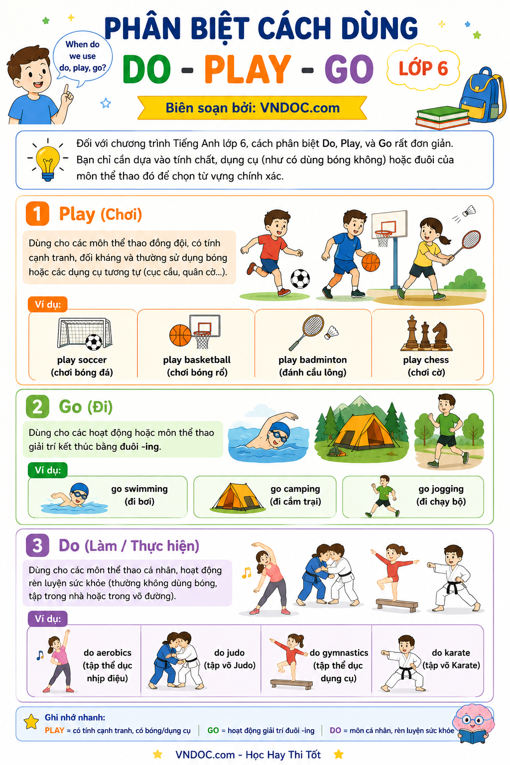 Bài tập về Go Play Do lớp 6 có đáp án
