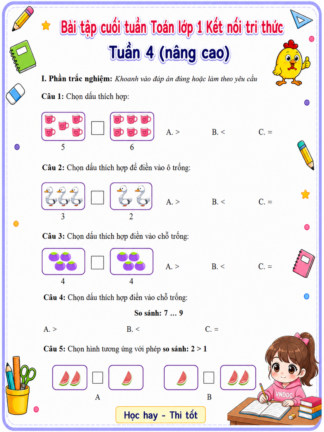 phieu bai tap cuoi tuan toan lop 1 ket noi tri thuc tuan 4 nang cao h1*964045
