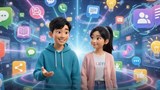 Video mở đầu Hoạt động trải nghiệm 9 Chủ đề 6 Bài 2: Khảo sát thực trạng giao tiếp của học sinh trên mạng xã hội (AI)  