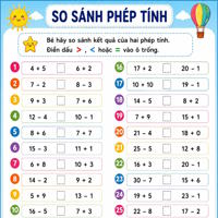 Toán TTH: So sánh phép tính