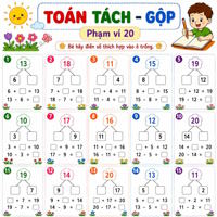 Toán TTH: Tách gộp phạm vi 20