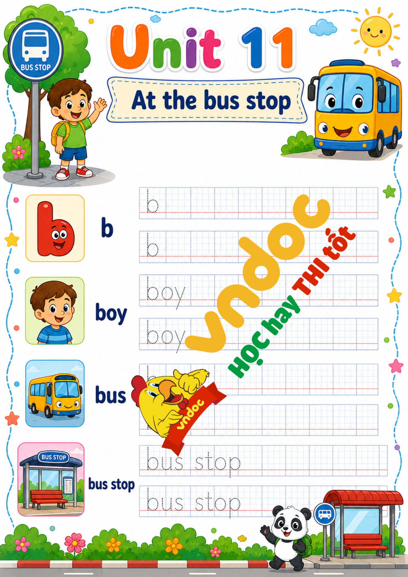 Tập viết Unit 11 lớp 1