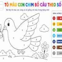 Câu lệnh tạo Phiếu tô màu theo số cho bé trên ChatGPT