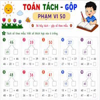 Toán tách gộp phạm vi 50