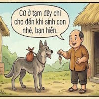 Truyện ngụ ngôn: Chó cái mượn phòng