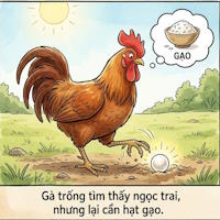Truyện ngụ ngôn: Gà trống và ngọc trai