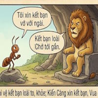 Truyện ngụ ngôn: Sư tử và kiến càng