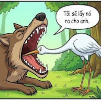 Truyện ngụ ngôn: Sói và sếu